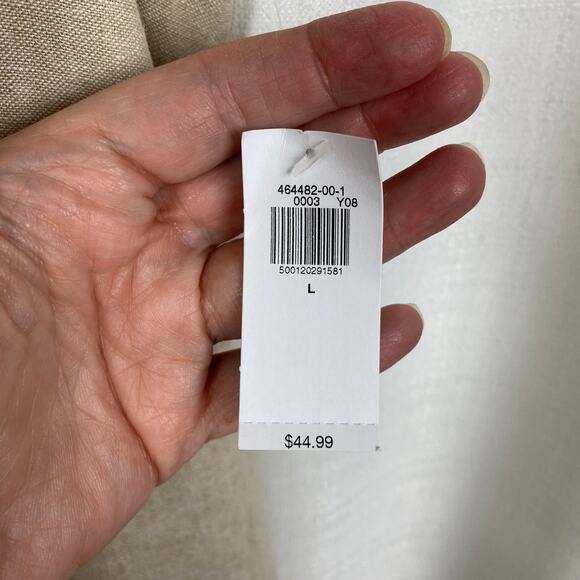 Old Navy Beige Fit&Flare Linen Blend Midi Dress Sz.L NWT - Picture 8 of 14